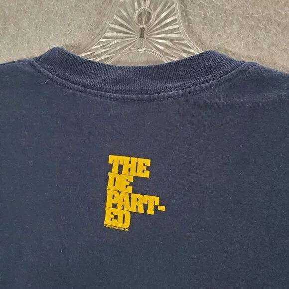VINTAGE The Departed Men Shirt XL Massachusetts State‎ Police Promo Movie Y2K